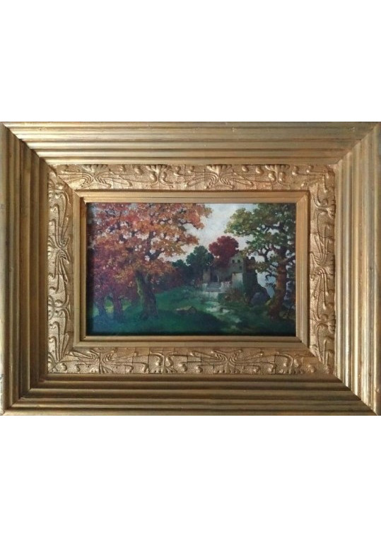 Marin H. Georgescu (Romanian, 1886-1932) - "Toamna în parc" 